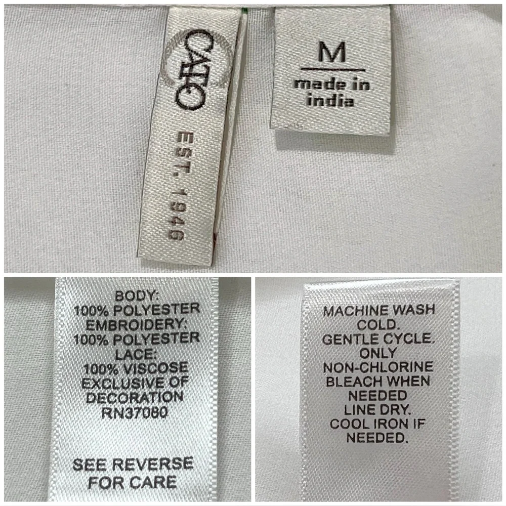 Fringe Kimono Floral Boho Festival Embroidered White Orange Flowers Medium Cato - Picture 6 of 17